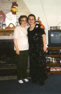 Jamie with our Grandma before the Prom.jpg (31870 bytes)